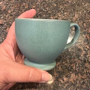 Vintage Denby Luxor green coffee cup